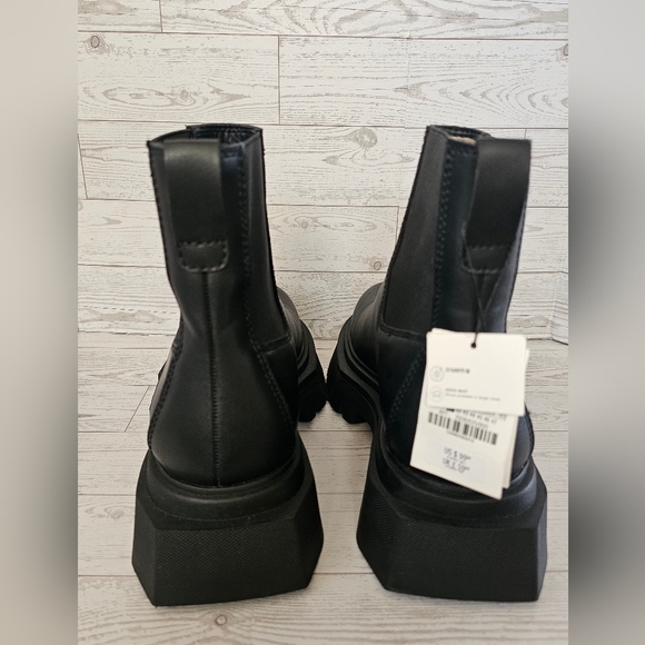 ZARA Black Chunky Chelsea Boots Size 41/ USA 10 NWT NO BOX Platform Lug Sole - Picture 7 of 7